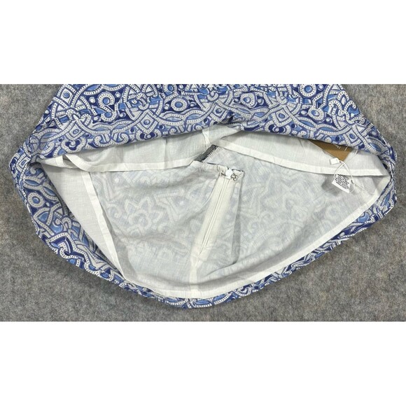 Chakeris Charleston Off The Shoulder Blouse Women’s M Blue Geometric Cut Out NWT - Picture 3 of 10